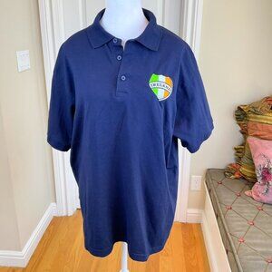 Gildan Polo Shirt Ireland Crest Blue Cotton (L)